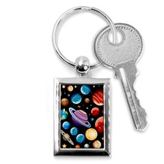 Background-with-many-planets-space Key Chain (rectangle) by Jancukart