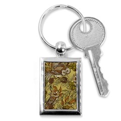 Forest-vintage-seamless-background-with-owls Key Chain (rectangle) by Jancukart