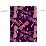 Dragonfly-pattern-design  Lightweight Drawstring Pouch (XL) Front