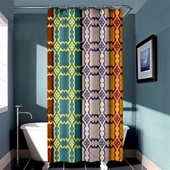 Grungy Vintage Patterns Shower Curtain 36  X 72  (stall)  by artworkshop