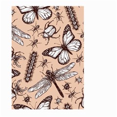 Vintage-drawn-insect-seamless-pattern Large Garden Flag (two Sides) by Jancukart