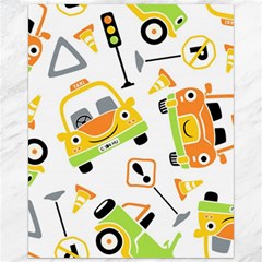 Seamless-pattern-vector-illustration-vehicles-cartoon Canvas 16  X 20  by Jancukart