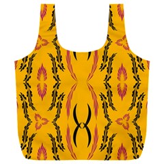 Folk Flowers Print Floral Pattern Ethnic Art Full Print Recycle Bag (xxl) by Eskimos