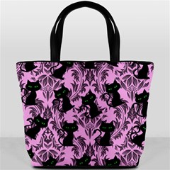 Pink Cats Bucket Bag by NerdySparkleGoth