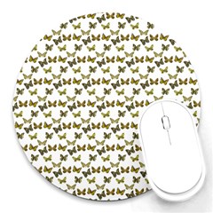 Moths Photos Motif Pattern Round Mousepads by dflcprintsclothing