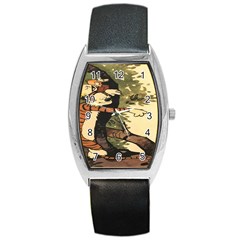 Calvin And Hobbes Barrel Style Metal Watch by artworkshop