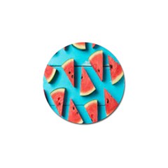 Watermelon Blue Background Golf Ball Marker (10 Pack) by artworkshop