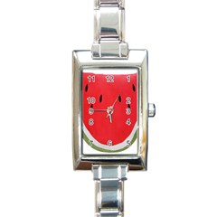 Watermelon Pillow Fluffy Rectangle Italian Charm Watch by artworkshop