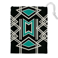 Abstract Pattern Geometric Backgrounds  Drawstring Pouch (5xl) by Eskimos