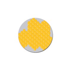 Hexagons Yellow Honeycomb Hive Bee Hive Pattern Golf Ball Marker by artworkshop
