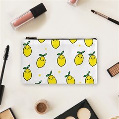 Pattern Lemon Texture Cosmetic Bag (small) by artworkshop