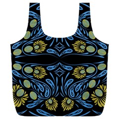 Folk Flowers Print Floral Pattern Ethnic Art Full Print Recycle Bag (xxxl) by Eskimos