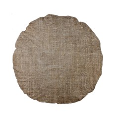 Textile Jute Brown Standard 15  Premium Round Cushions by artworkshop