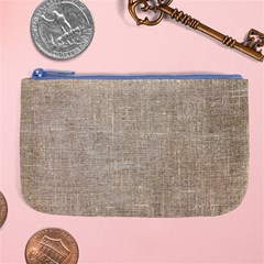 Textile Jute Brown Large Coin Purse by artworkshop