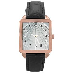 Architecture Building Rose Gold Leather Watch  by artworkshop
