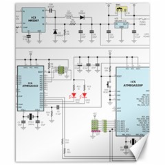 Circuits-electronics-atmel Canvas 8  X 10  by Jancukart