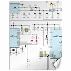 Circuits-electronics-atmel Canvas 36  X 48  by Jancukart