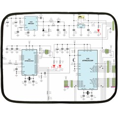 Circuits-electronics-atmel Fleece Blanket (mini) by Jancukart