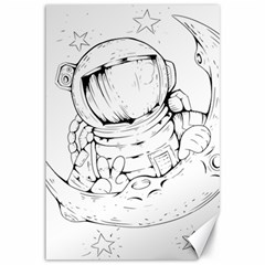 Astronaut-moon-space-astronomy Canvas 12  X 18  by Jancukart