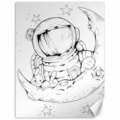 Astronaut-moon-space-astronomy Canvas 18  X 24  by Jancukart