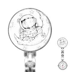 Astronaut-moon-space-astronomy Stainless Steel Nurses Watch by Jancukart