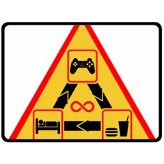 Gamer-geek-video-game-sign-fan Double Sided Fleece Blanket (large)  by Jancukart
