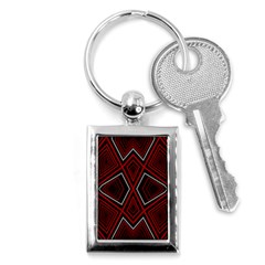 Abstract Pattern Geometric Backgrounds Key Chain (rectangle) by Eskimos