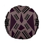Abstract pattern geometric backgrounds   Standard 15  Premium Round Cushions Back
