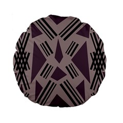Abstract Pattern Geometric Backgrounds   Standard 15  Premium Flano Round Cushions by Eskimos