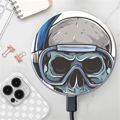 Skull-underwater-diving-skeleton-diving-head Wireless Charger by Jancukart