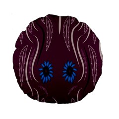 Folk Flowers Print Floral Pattern Ethnic Art Standard 15  Premium Round Cushions by Eskimos