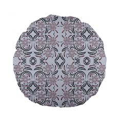 Folk Flowers Print Floral Pattern Ethnic Art Standard 15  Premium Round Cushions by Eskimos