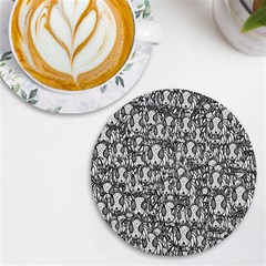 Sketchy Monster Insect Drawing Motif Pattern Uv Print Round Tile Coaster by dflcprintsclothing