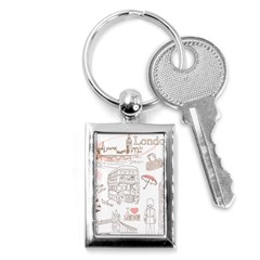 London-paris-drawing-vector-london-comics Key Chain (rectangle) by Jancukart