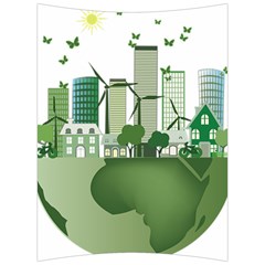 Vector-energy-saving-caring-for-the-earth Back Support Cushion by Jancukart