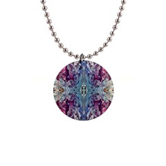 Abstract Kaleidoscope 1  Button Necklace by kaleidomarblingart