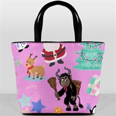Pink Krampus Christmas Bucket Bag by NerdySparkleGoth