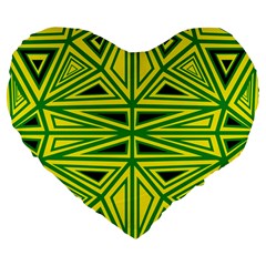 Abstract Pattern Geometric Backgrounds Large 19  Premium Flano Heart Shape Cushions by Eskimos