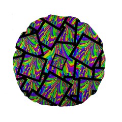 Vibrant Colors Cbdoilprincess Standard 15  Premium Round Cushions by CBDOilPrincess1
