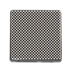Black And White Watercolored Checkerboard Chess Memory Card Reader (square 5 Slot) by PodArtist