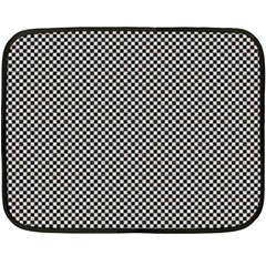 Small Black And White Watercolor Checkerboard Chess Double Sided Fleece Blanket (mini)  by PodArtist