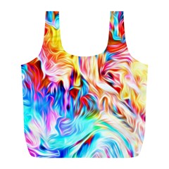 Background-drips-fluid-colorful- Full Print Recycle Bag (l) by Jancukart