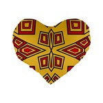 Abstract pattern geometric backgrounds Standard 16  Premium Flano Heart Shape Cushions Back