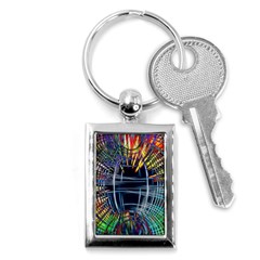 Color-background-structure-lines- Key Chain (rectangle) by Jancukart