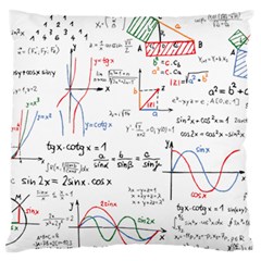 Math Formula Pattern Large Flano Cushion Case (one Side) by Sapixe