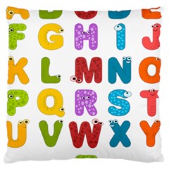 Vectors Alphabet Eyes Letters Funny Standard Flano Cushion Case (two Sides) by Sapixe