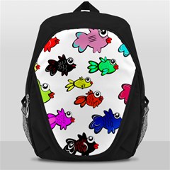 Fish Fishes Marine Life Swimming Water Backpack Bag by Sapixe