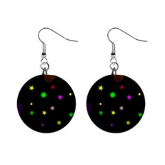 Stars Seamless Pattern Celebration Mini Button Earrings by Amaryn4rt