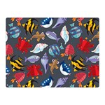Sea Animals Pattern Wallpaper Fish Double Sided Flano Blanket (Mini)  35 x27  Blanket Front