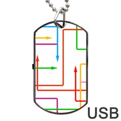 Arrows Direction Productionplanning Dog Tag Usb Flash (one Side) by Wegoenart